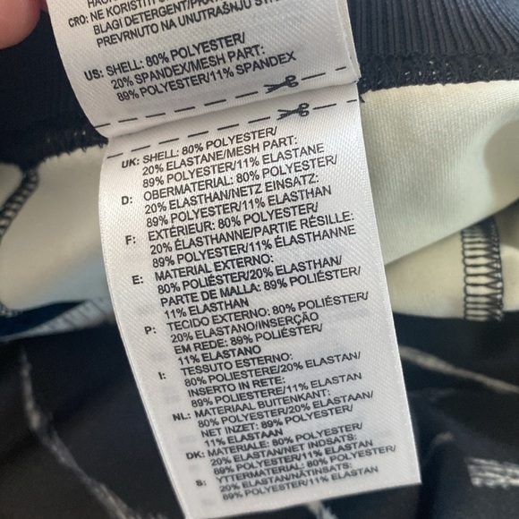 adidas by Stella McCartney 3/4 Running Tights Black and Frost Size Small - Picture 11 of 12